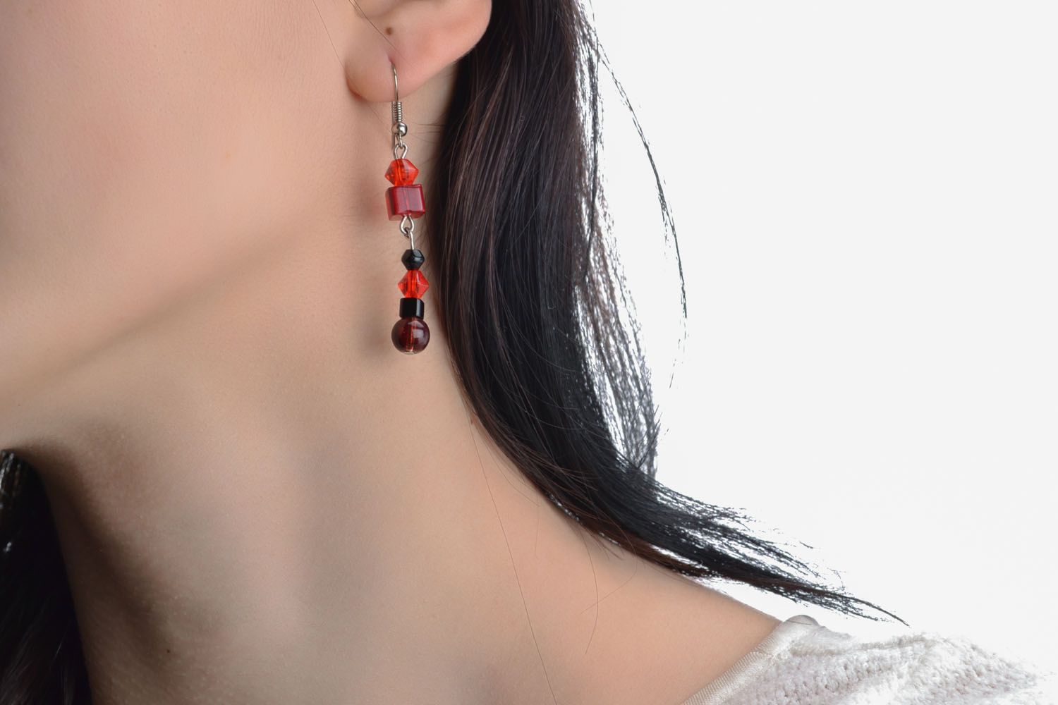 Handmade earrings with charms photo 5