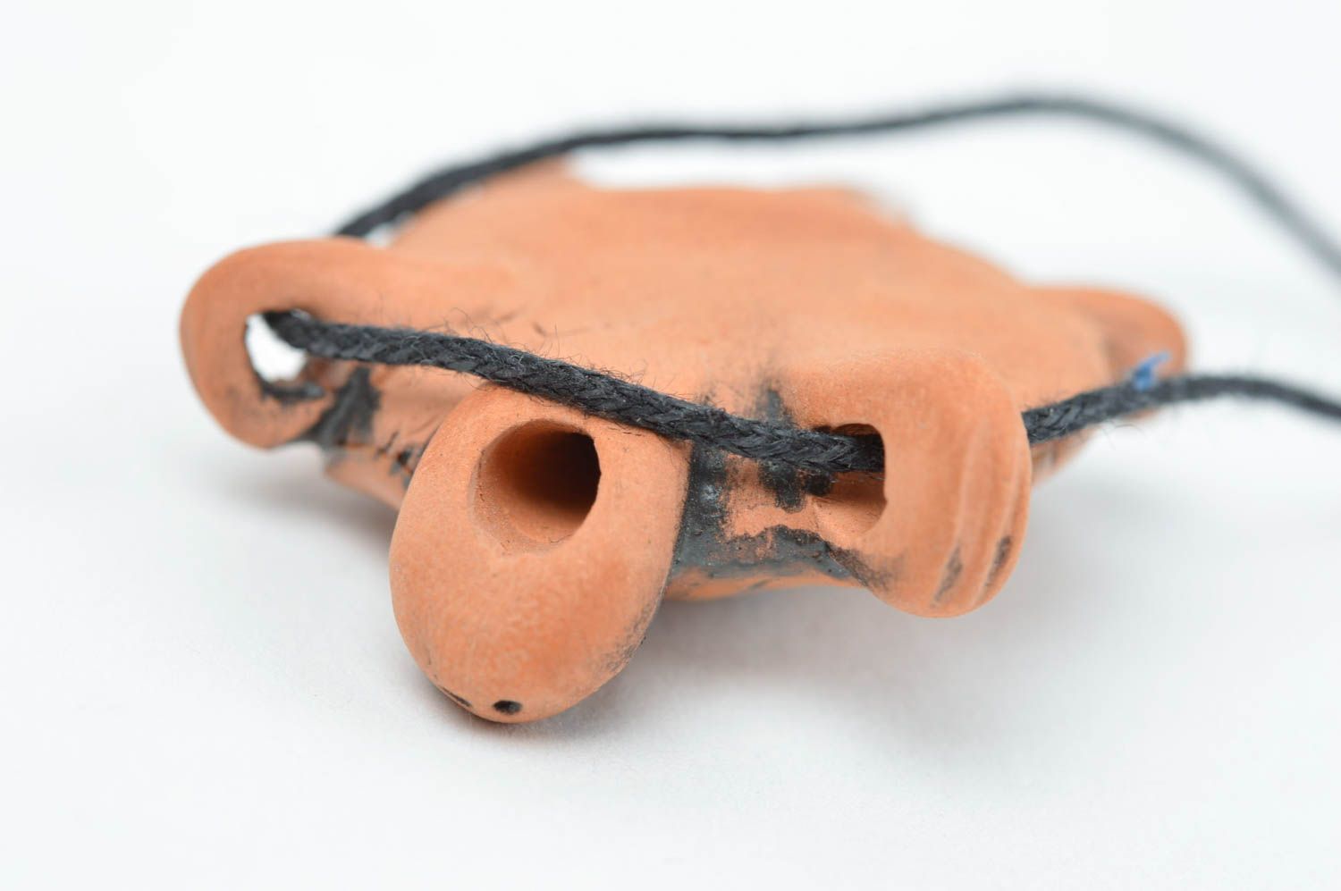 Керамический кулон для эфирных масел в форме черепашки аксессуар ручной работы фото 3