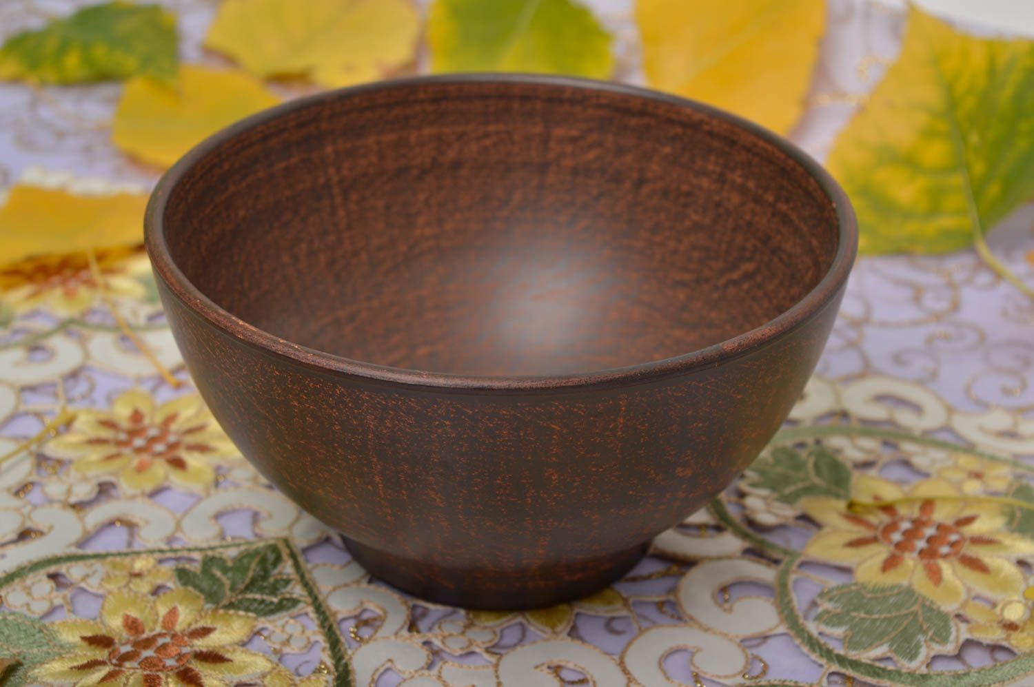 Посуда ручной работы керамическая миска для супа вместительная глиняная посуда фото 1