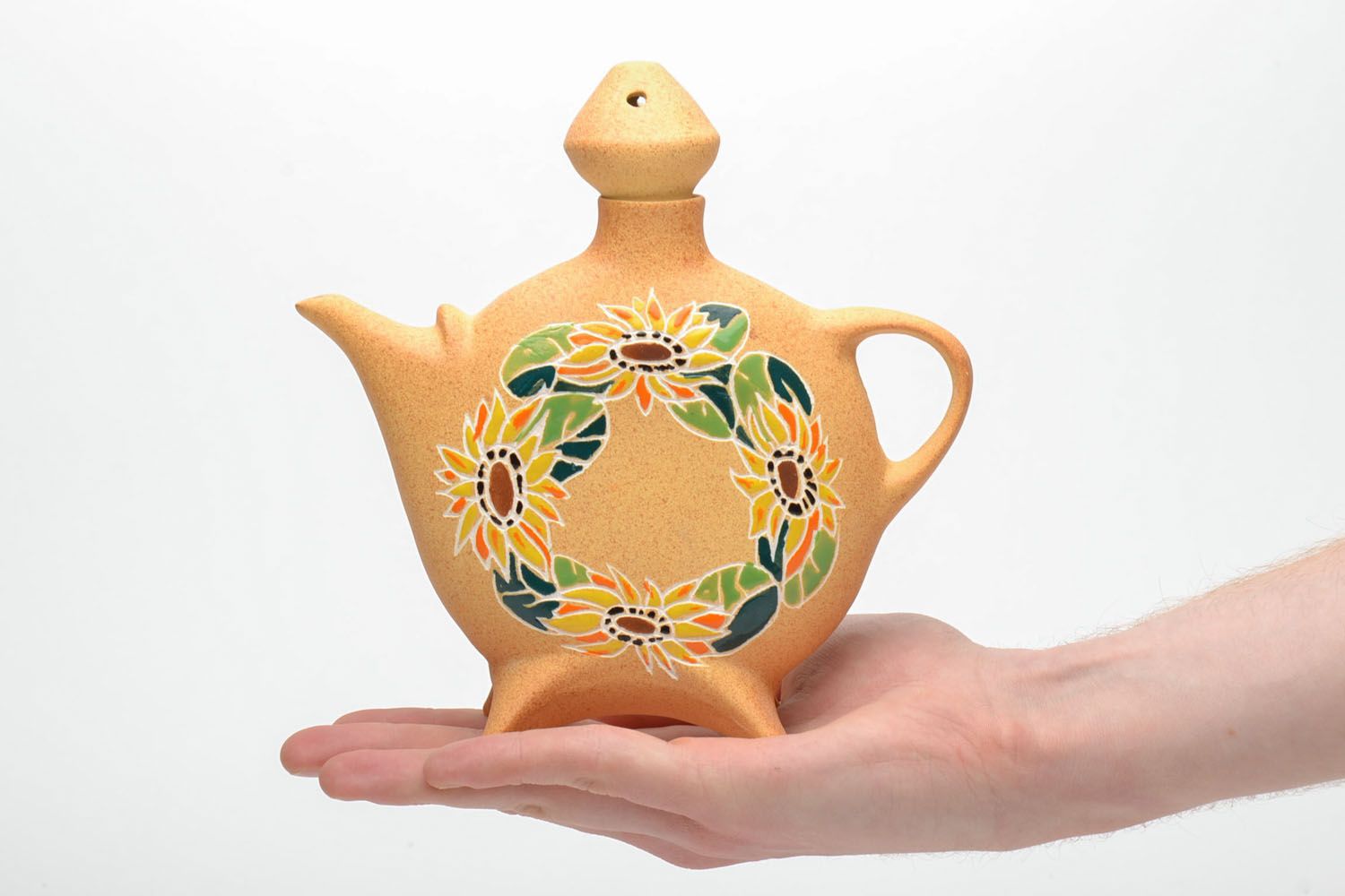Deko Teekanne aus Keramik mit Muster foto 5