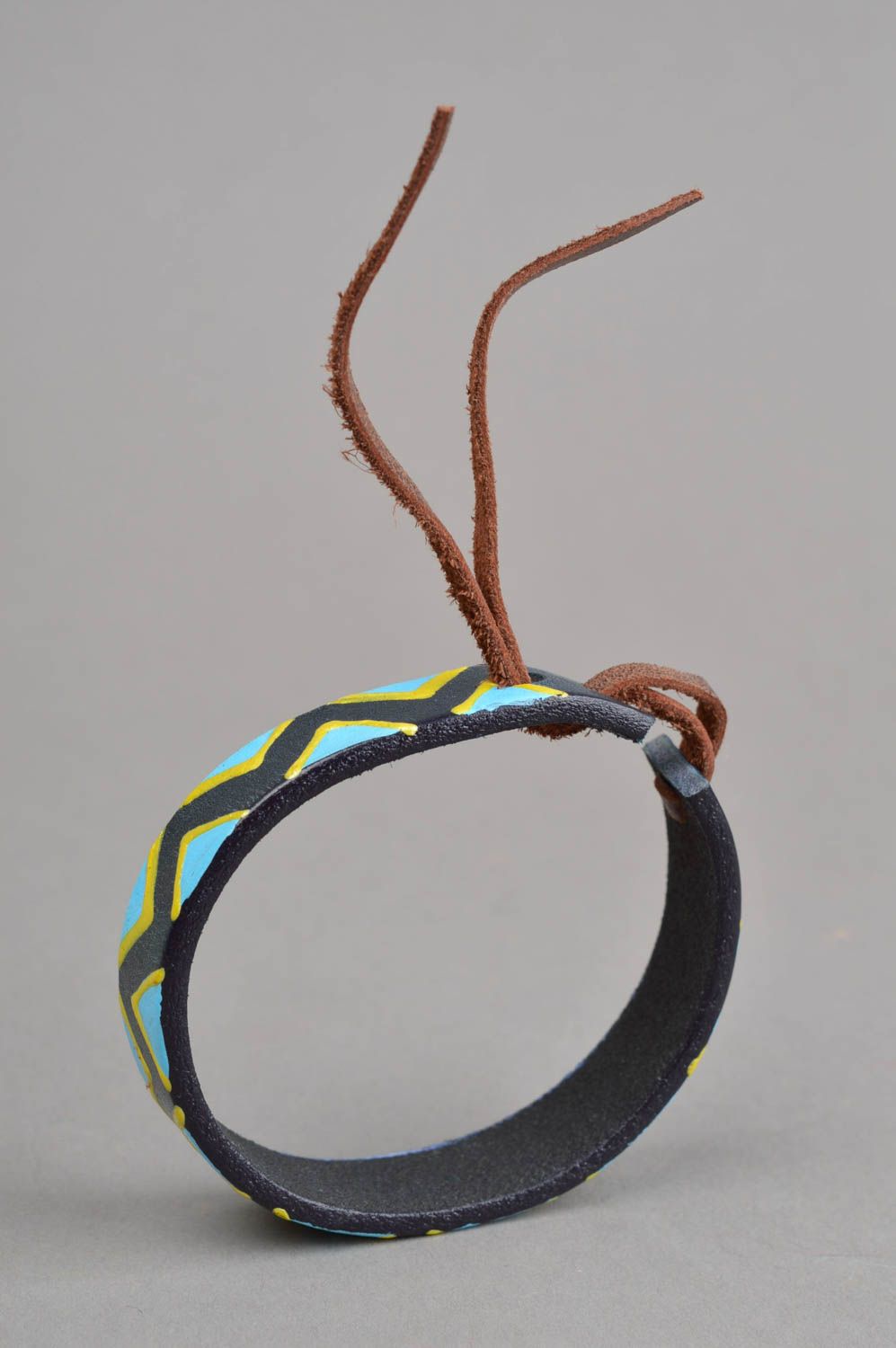 Pulsera de piel hecha a mano regalo original brazalete artesanal multicolor foto 5