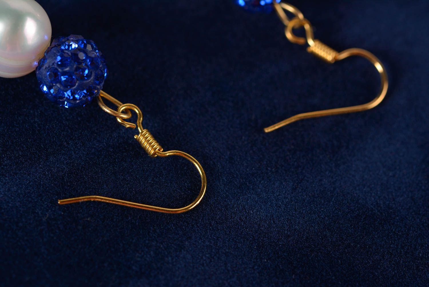 Ohrringe mit Perlen Edelstein Ohrringe handgemachter Schmuck für Frauen  foto 5