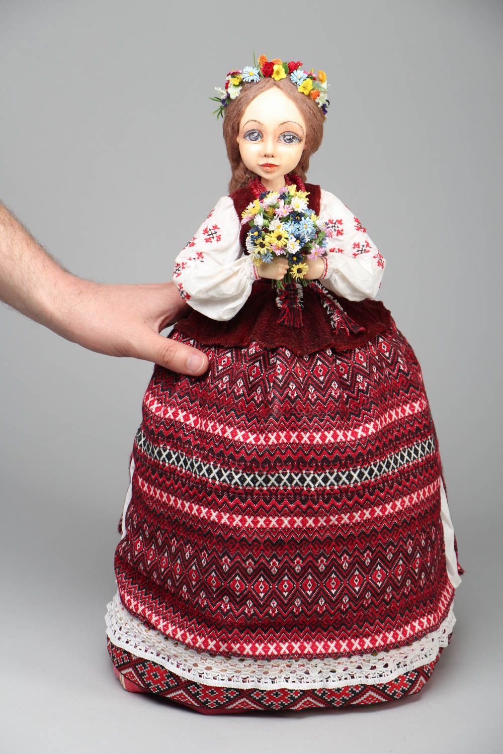 Чехол кукла для чайника декоративный Барышня фото 4
