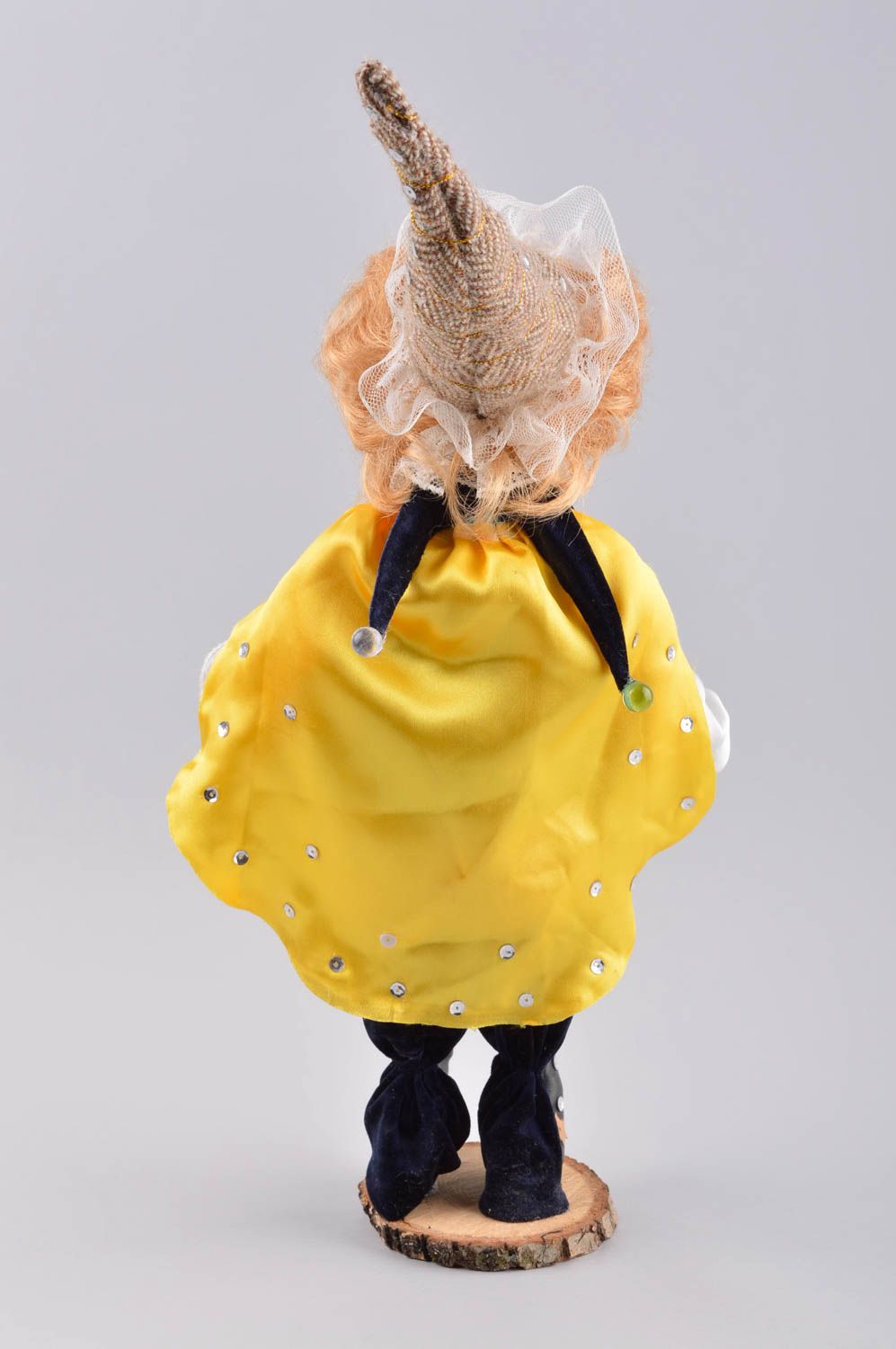 Кукла ручной работы авторская кукла интерьерная керамическая кукла Клоун фото 3
