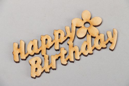 Chipboard scrapbooking de contreplaqué Happy Birthday - MADEheart.com