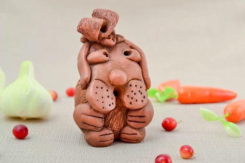 Deko Figur handgeschaffen Interieur Ideen lustig Keramik Tier originell  - MADEheart.com