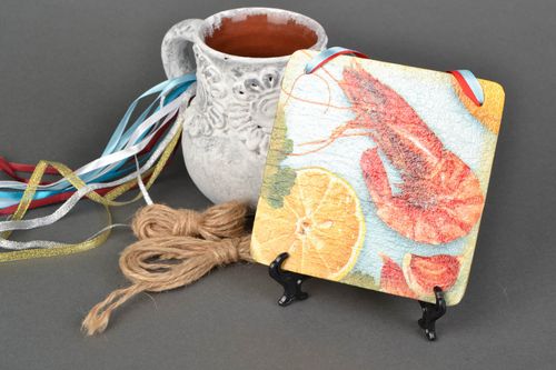 Pannello decorativo fatto a mano decorazione murale realizzata con decoupage - MADEheart.com