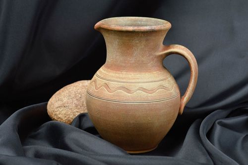 Originelle feine handgefertigte Wand Dekoration dekorativer keramischer Krug - MADEheart.com