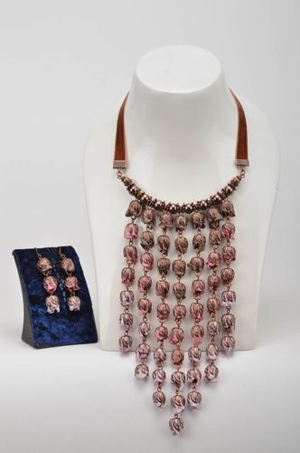 Set di orecchini e collana fatto a mano kit di accessori di nastri di raso - MADEheart.com