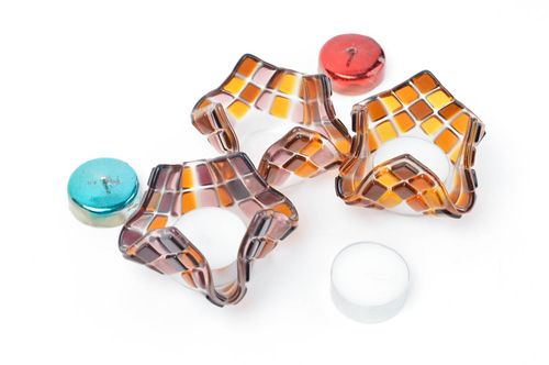 Set of candlesticks handmade decorative candlesticks 3 pieces home decor - MADEheart.com