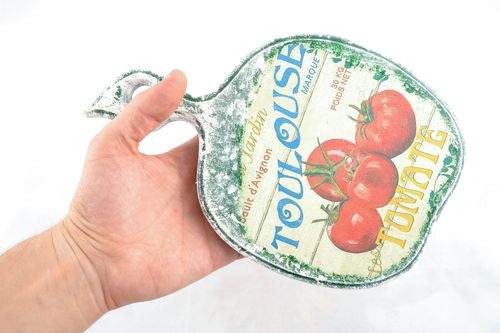 Planche à découper serviettage faite main Tomates - MADEheart.com