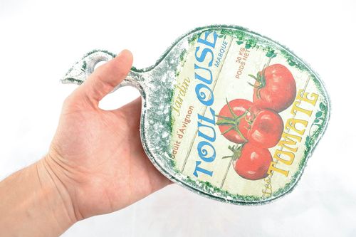 Handmade decoupage cutting board Tomato - MADEheart.com
