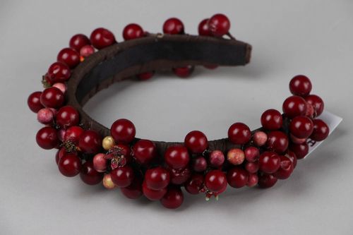 Serre tête baies fait main Cerise - MADEheart.com