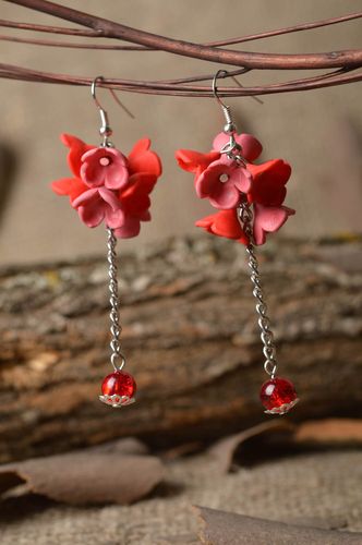 Pendientes hechos a mano accesorios de arcilla polimérica bisutería artesanal - MADEheart.com