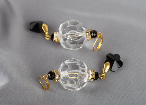 Handmade crystal earrings designer earrings with beads jewelry for women - MADEheart.com