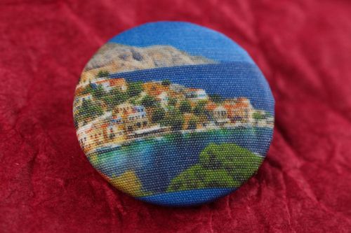 Beautiful handmade plastic button fabric button sewing accessories gift ideas - MADEheart.com