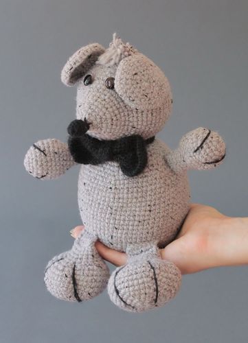 Topo a maglia fatto a mano pupazzo morbido da bambini giocattolo a uncinetto - MADEheart.com