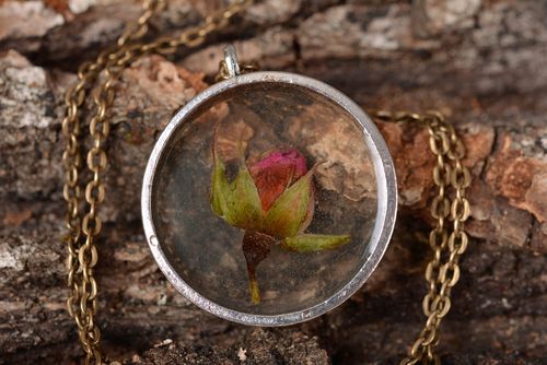 Handmade necklace real flower jewelry designer necklace gift ideas for her - MADEheart.com