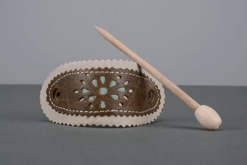 Grampo de cabelo de couro - MADEheart.com