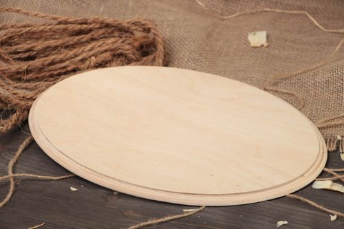 Handmade plywood craft blank for decoration oval basis for wall panel  - MADEheart.com