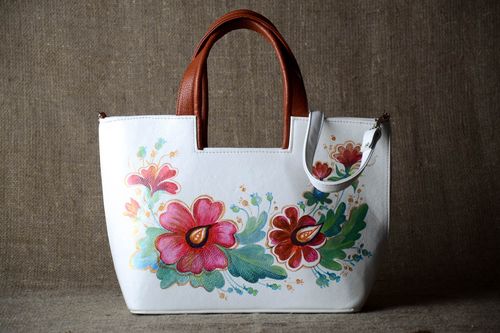 Handmade leatherette purse designer summer handbag summer handbag large bag - MADEheart.com