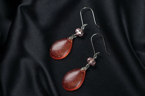 Earrings with epoxy resin - MADEheart.com