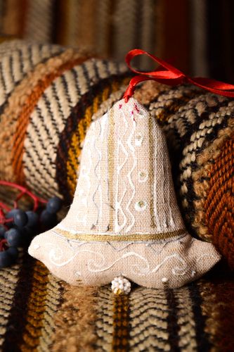 Colgante original hecho a mano de lino decoración de pared regalo original - MADEheart.com