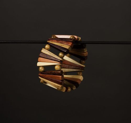 Bracciale di legno fatto a mano Braccialetto marrone Braccialetto del polsino - MADEheart.com
