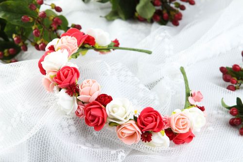 Handmade hair accessory hair band fashionable hair bow for girls perfect gift - MADEheart.com