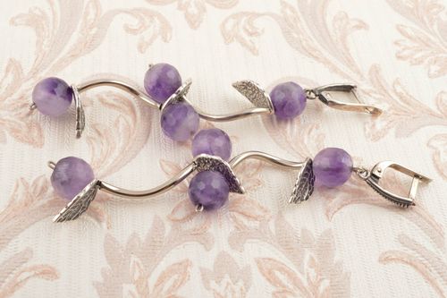 Handmade Ohrringe mit Edelsteinen Designer Schmuck Accessoire für Frauen   - MADEheart.com