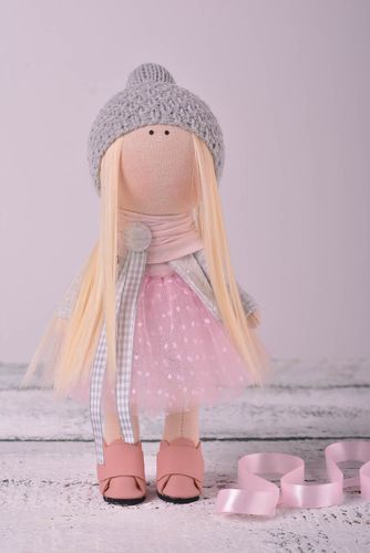 Кукла ручной работы кукла из ткани мягкая кукла из хлопка и вискозы в шапке - MADEheart.com