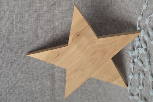 Blank for creativity wooden star for decoupage home decor decorative use only - MADEheart.com
