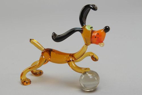 Figura de cristal artesanal Perro - MADEheart.com