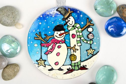 Handmade Christmas tree decorations glass art small gifts decorative use only - MADEheart.com