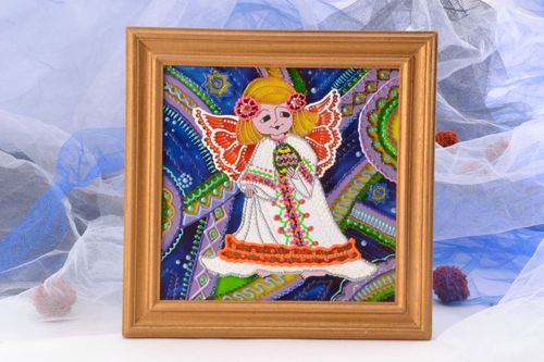 Glass picture decorated with stained glass paints - MADEheart.com
