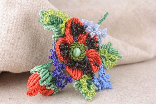 Schmuck Brosche Mohnblume - MADEheart.com