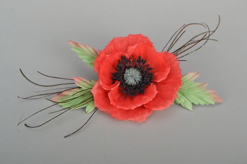 Broche con flor Amapola - MADEheart.com