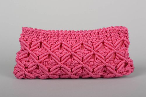 Clutch Tasche handmade Kosmetiktasche Damen originelle Geschenke in Rosa  - MADEheart.com