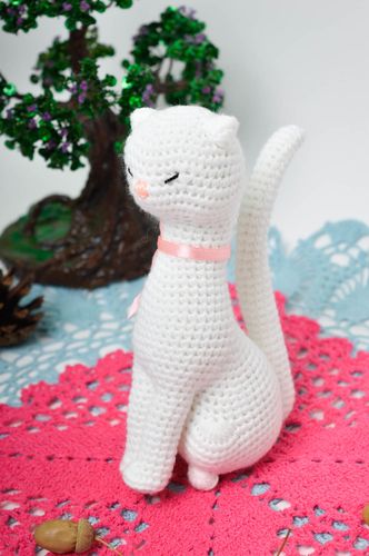 Katze Stofftier handgefertigt kleines Kuscheltier Kleinkinder Spielzeug - MADEheart.com