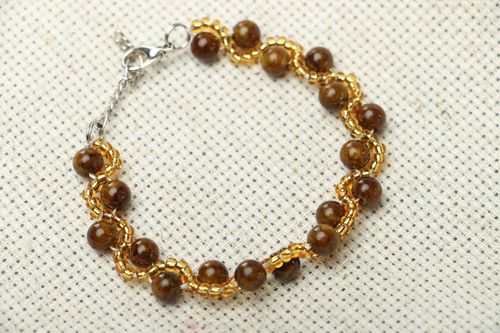Beaded bracelet with onyx - MADEheart.com
