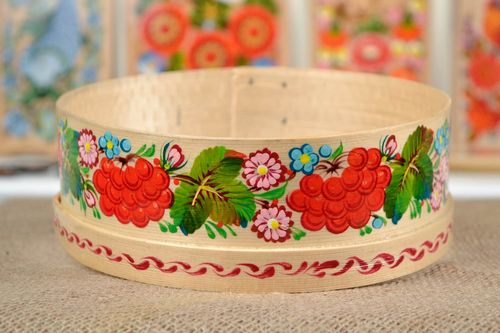 Handmade Sieb für Mehl bemalt Küchen Zubehör Sieb Küche Petrikowka Malerei - MADEheart.com