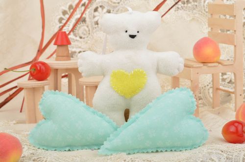 Handmade designer hanging cute soft toy unusual textile hanging nursery decor - MADEheart.com
