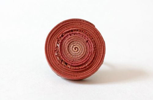Handmade ring made of polymer clay - MADEheart.com