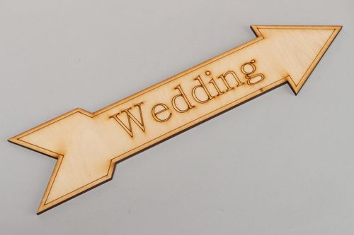 Pieza en blanco para creatividad de contrachapado con forma de indicador Wedding - MADEheart.com