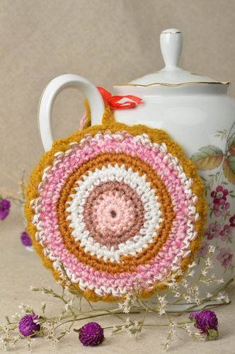 Manique au crochet faite main Textile de cuisine ronde Accessoire cuisine - MADEheart.com