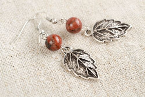 Pendientes de metal bisutería fina hecha a mano regalo original para mujer - MADEheart.com