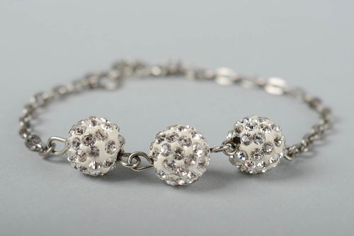 Metal bracelet handmade beaded bracelet fashion jewelry designer bijouterie - MADEheart.com