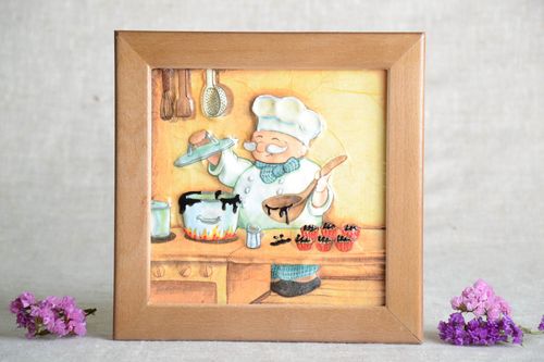 Modernes Wandbild handmade Gemälde modern Wand Deko Wohnzimmer Ideen Konditor  - MADEheart.com