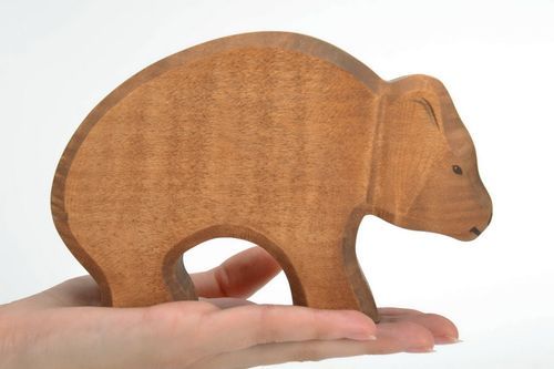 Estatueta de madeira Urso marrom - MADEheart.com