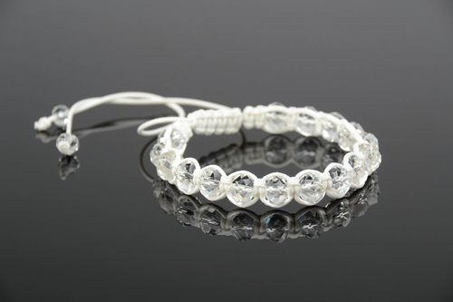 Drawstring bracelet with Czech crystal - MADEheart.com